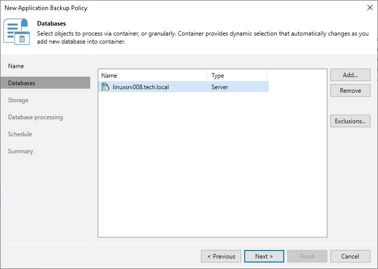 Step 3. Specify Databases
