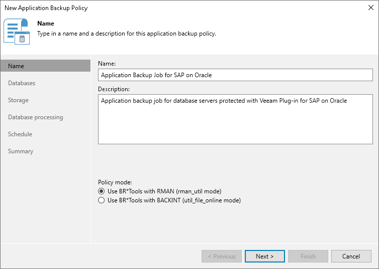 Step 2. Specify Policy Name