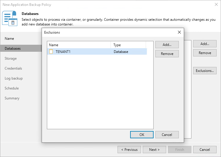 Step 3. Specify Databases