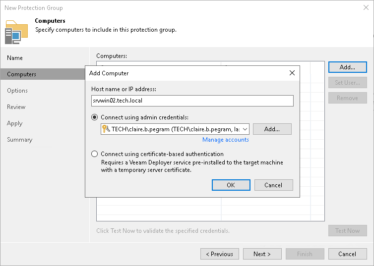 Step 3. Specifying Individual Computers
