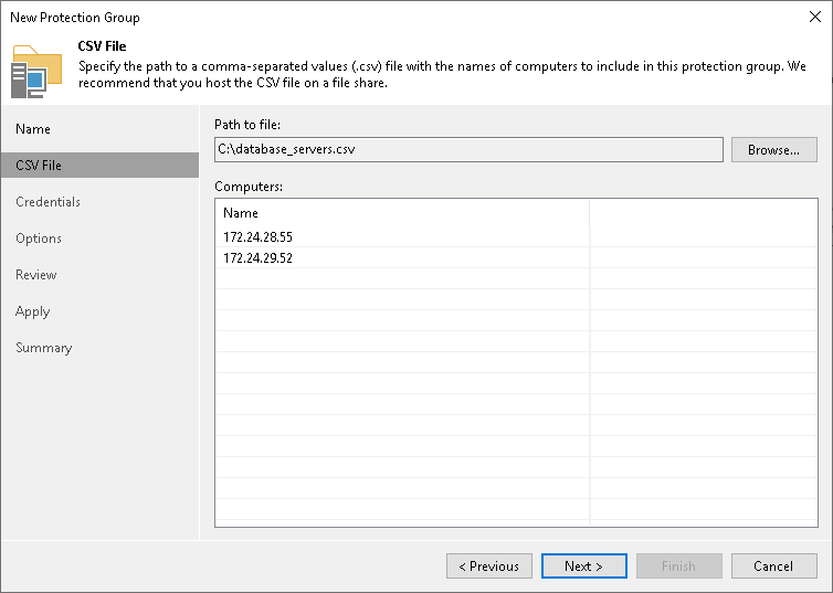 Step 3. Specifying CSV File