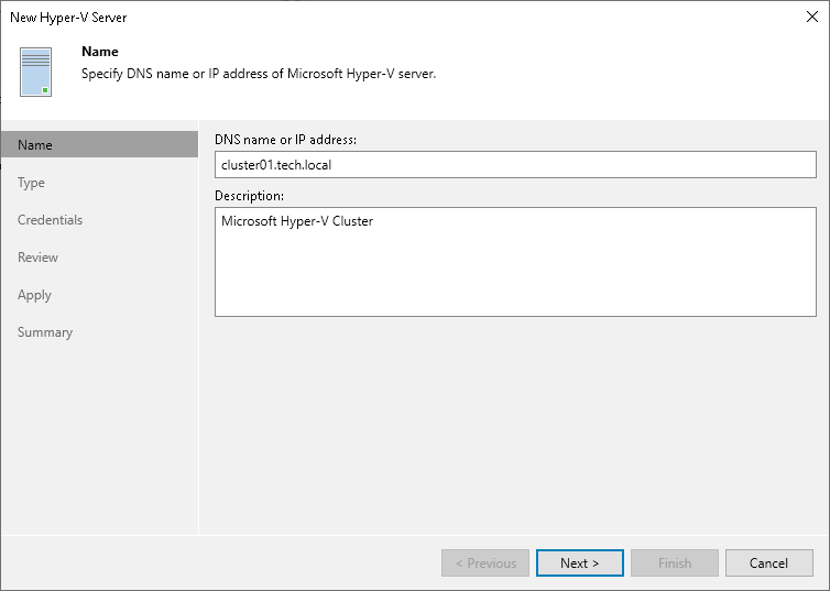 Step 2. Adding Virtual Infrastructure Servers