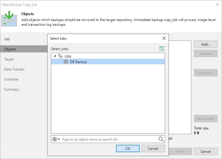 Choose VMs to Copy Backup Copy