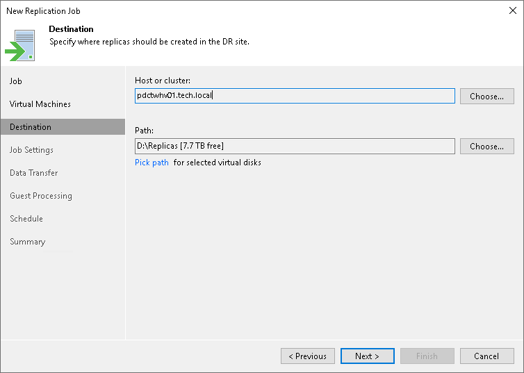 Creating Replication Job