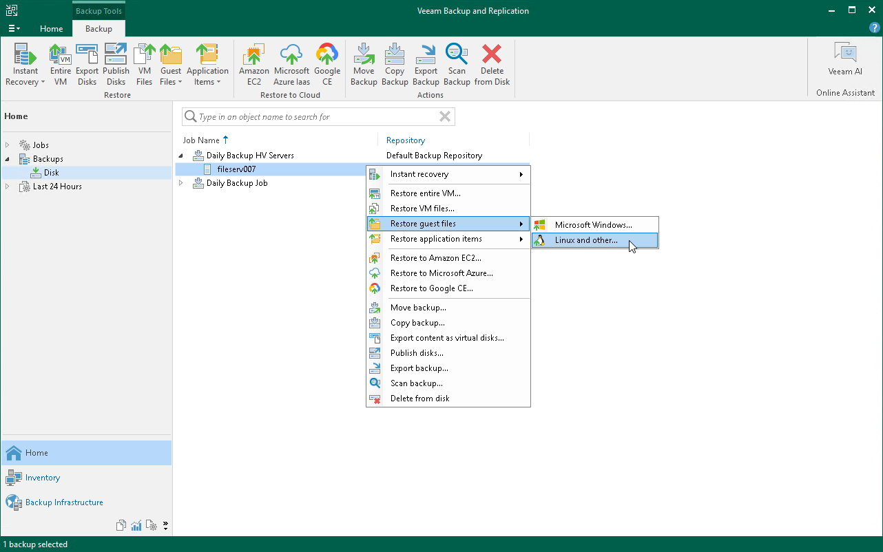 Launch Multi-OS Restore