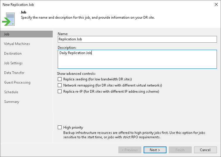 Creating Replication Job