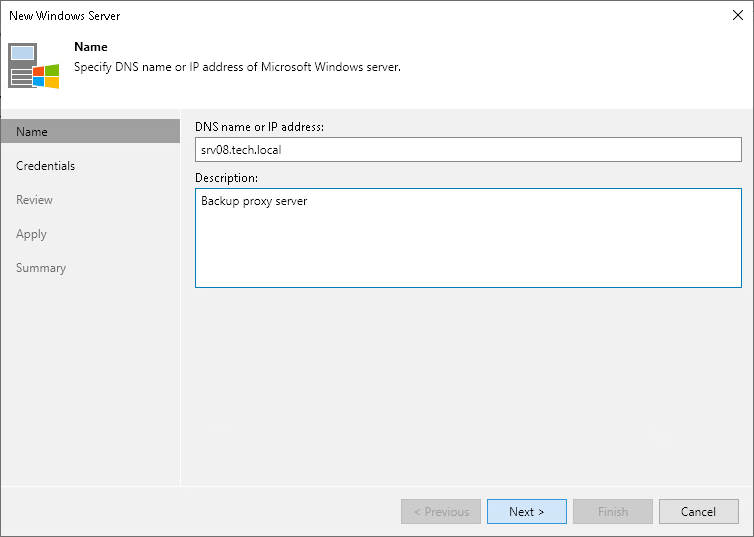 Step 3. Configuring VMware Backup Proxy