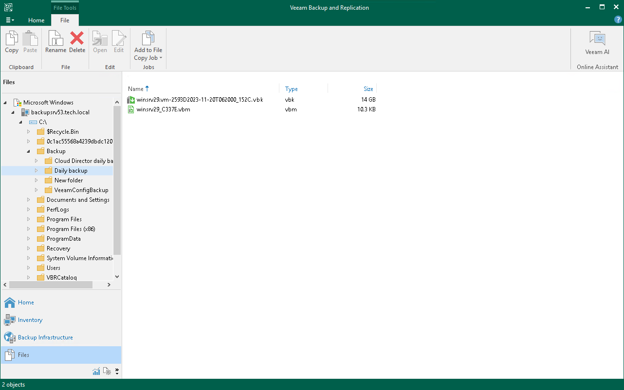Validate Backup Job Results