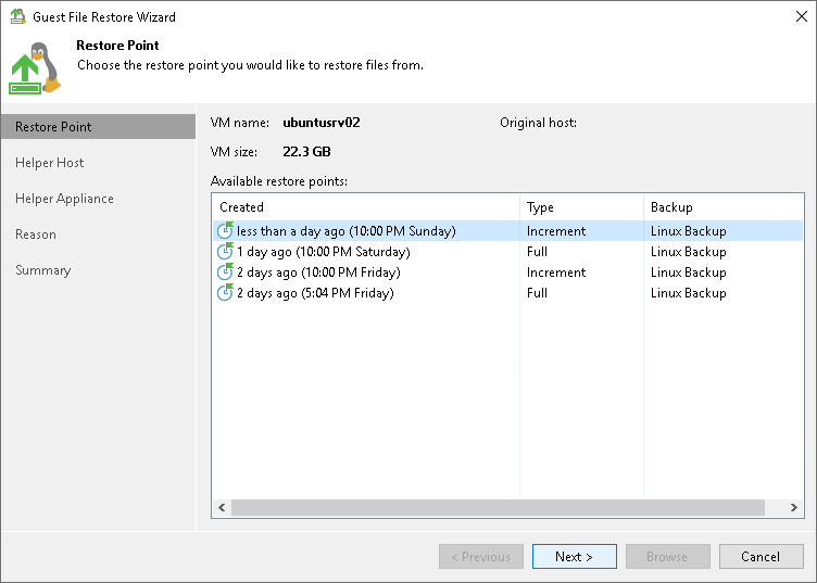 Restoring from Linux, Unix and Other File Systems)