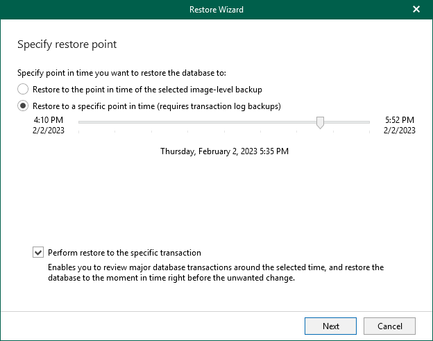 Restoring Application Items