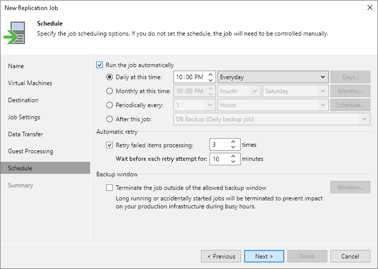 Creating Replication Job