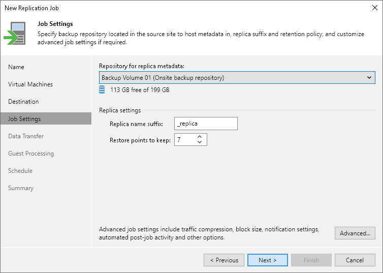 Creating Replication Job