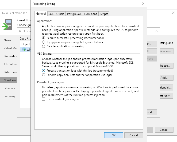 Creating Replication Job
