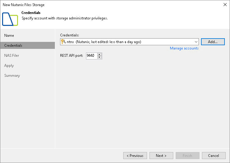 Step 3. Specify Credentials