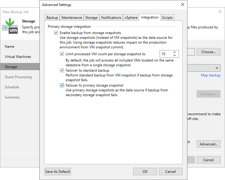 Configuring Backup from Snapshots on Secondary Storage Arrays