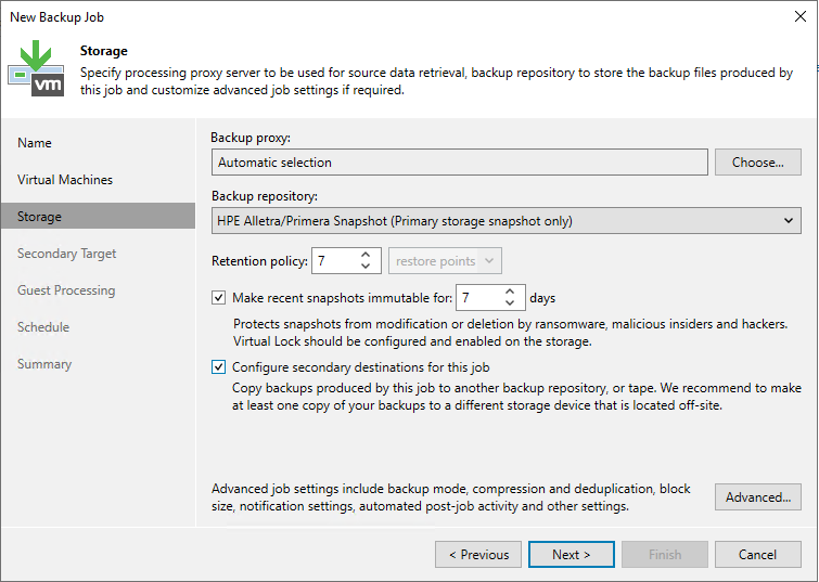 Configuring Snapshot-Only Jobs
