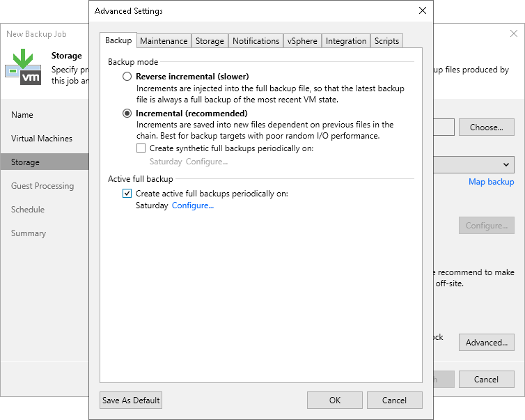 Create Active Full Backups Active Full Backup