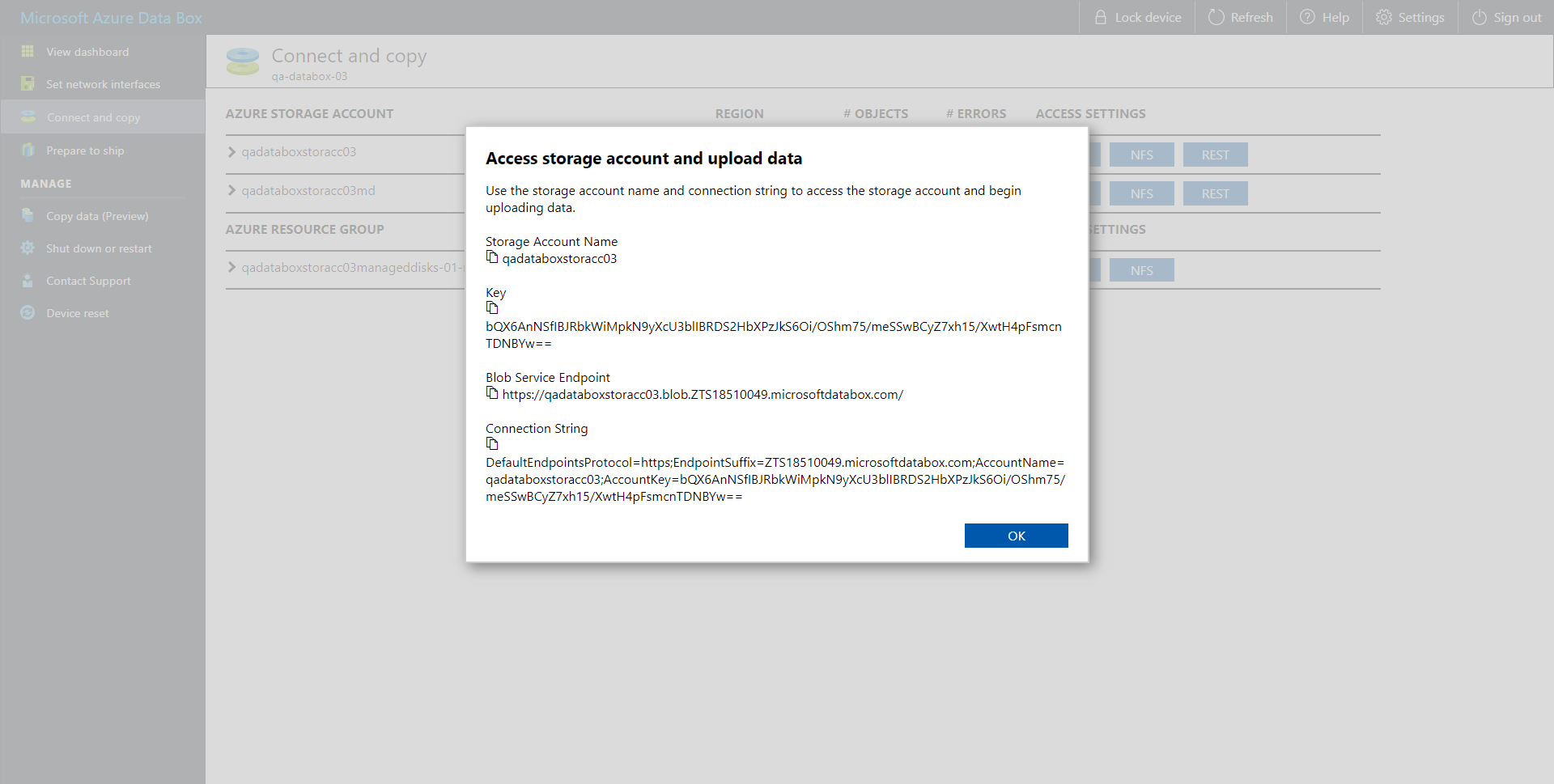 Step 3. Specify Object Storage Account