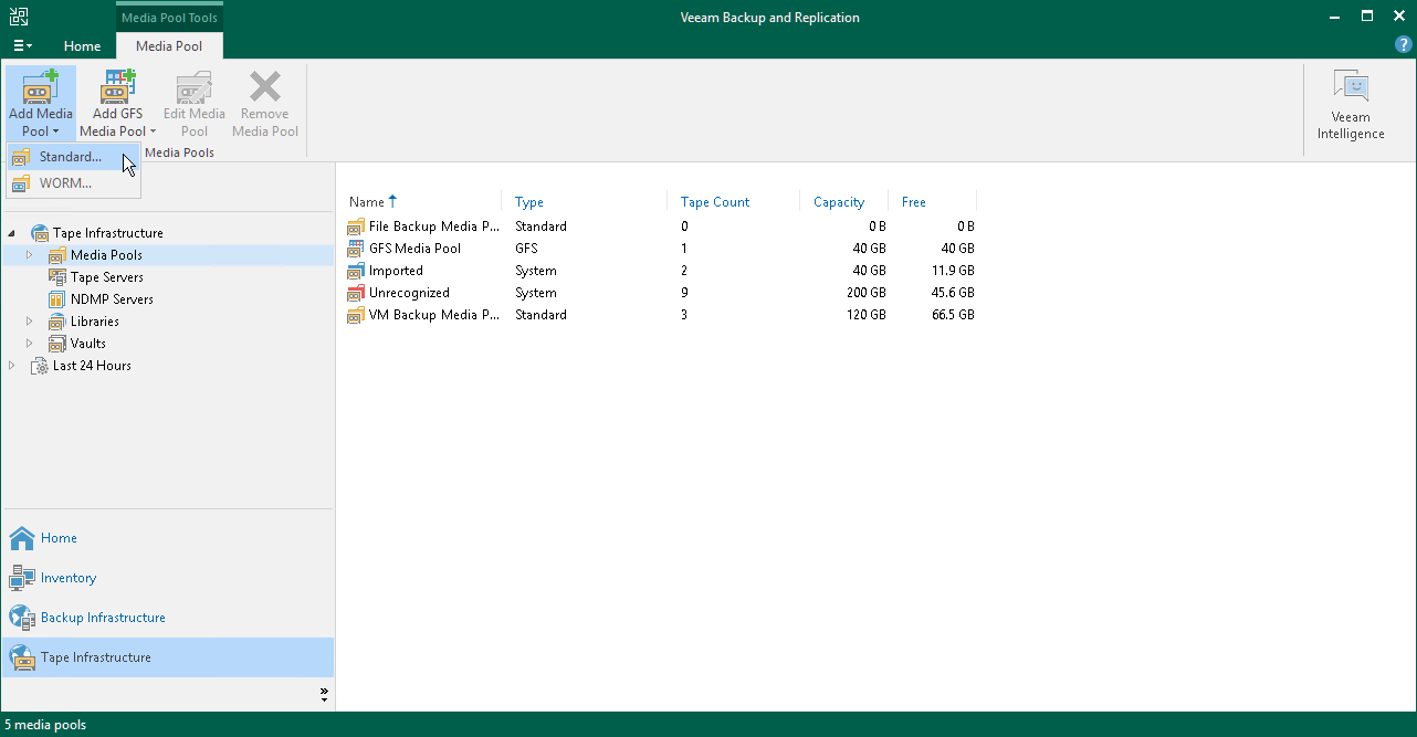 Step 1. Launch New Media Pool Wizard