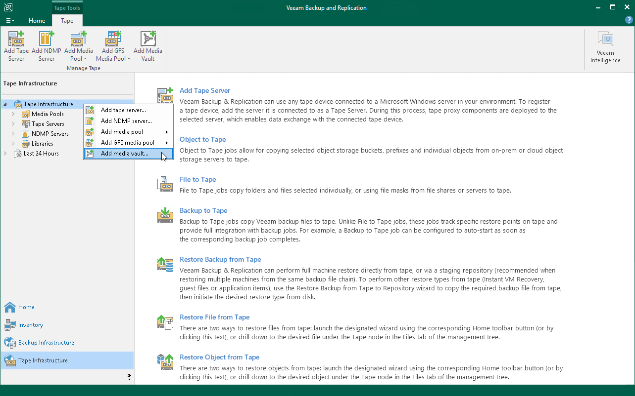 Step 1. Launch New Media Vault Wizard