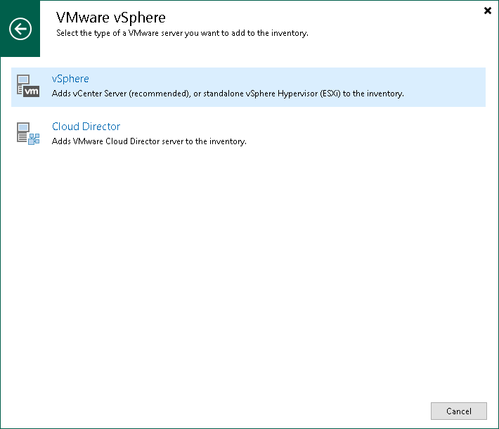 Step 1. Launch New VMware Server Wizard