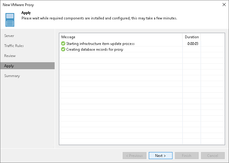 Step 6. Apply VMware Backup Proxy Settings