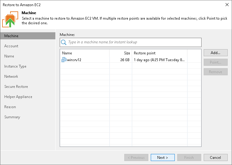 Step 2. Select Workloads and Restore Points