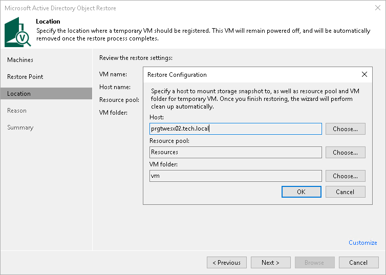 Step 4. Select ESXi Host for Snapshot Mounting
