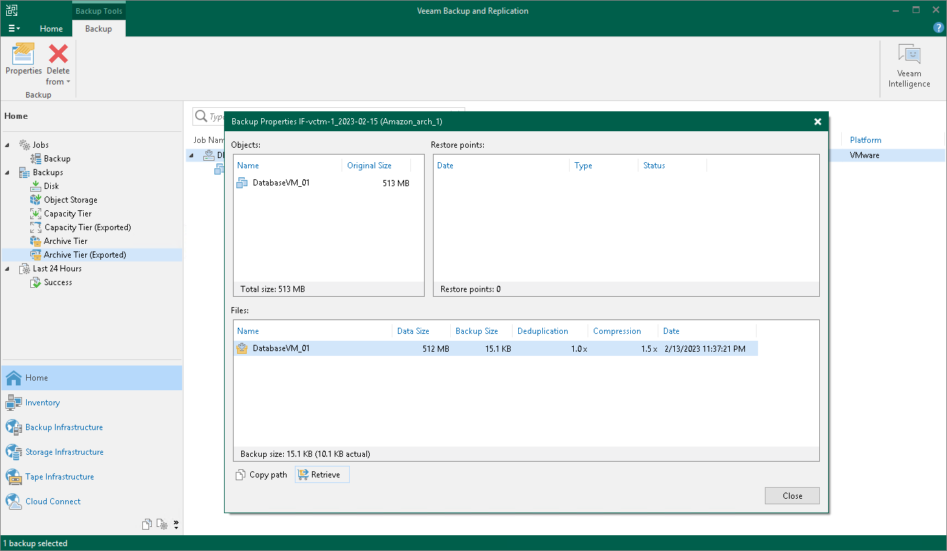 Step 1. Launch Retrieve Backup Wizard