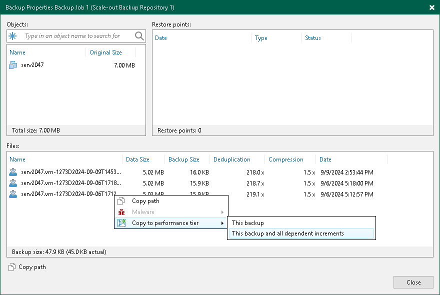 Downloading Data from Capacity Tier