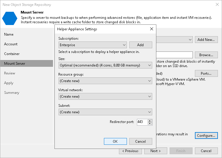 Step 5. Specify Mount Server Settings