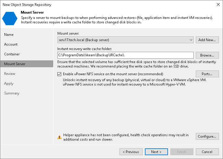 Step 5. Specify Mount Server Settings
