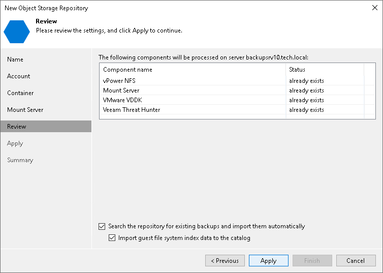 Step 6. Review Components