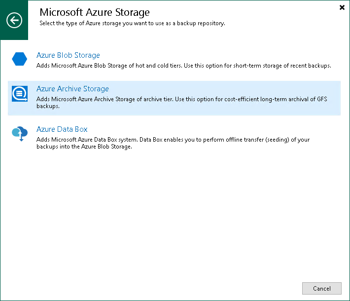 Step 1. Launch New Object Storage Repository Wizard