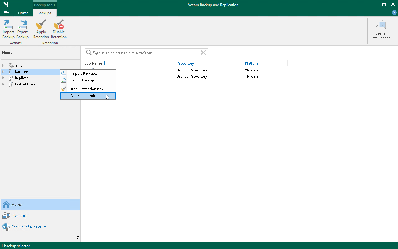 Disable Background Retention