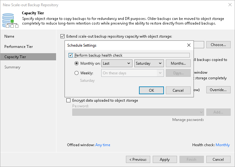 Health Check for Capacity Tier