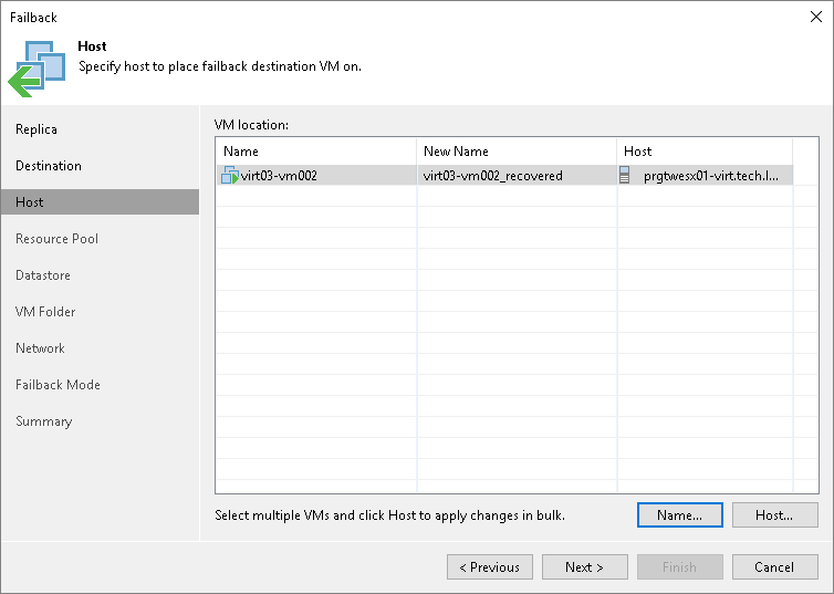 Step 4. Select Hosts or Clusters