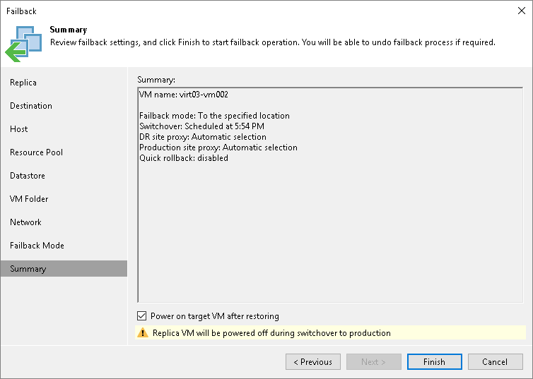 Finish working with wizard Step 11. Finish Working with Wizard