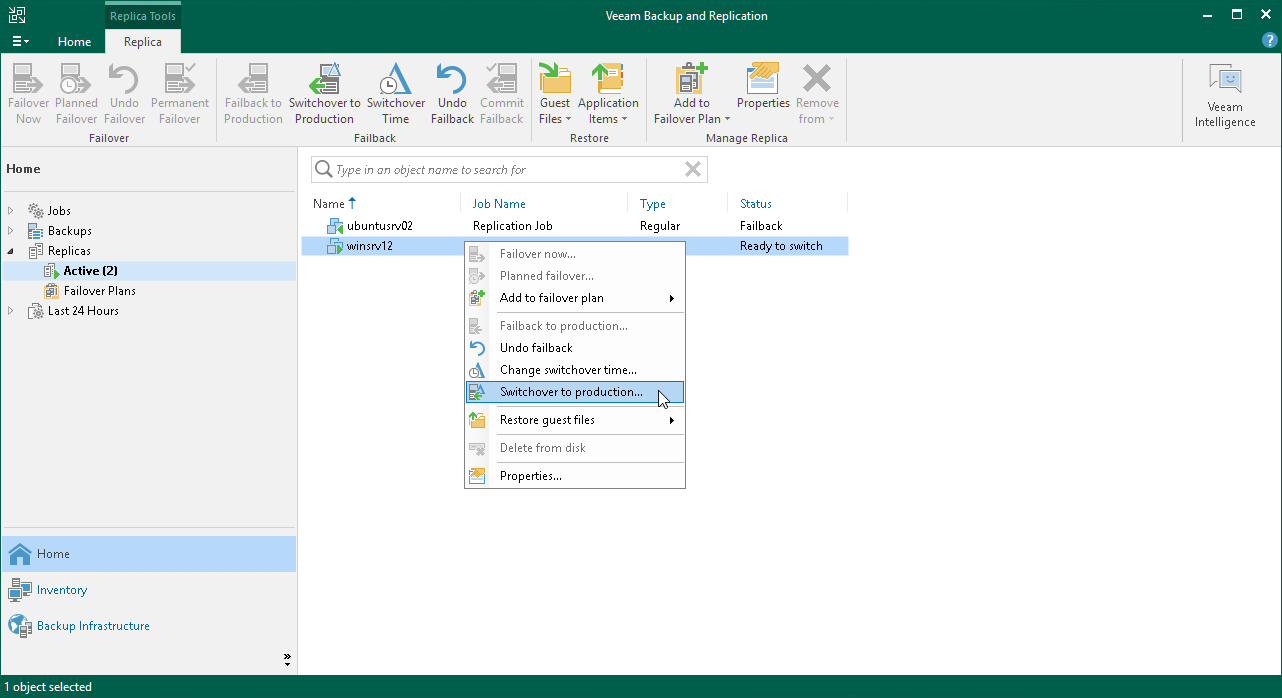 Switch to production manually