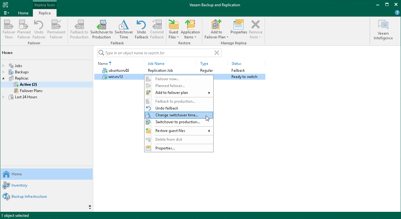 Change switching time