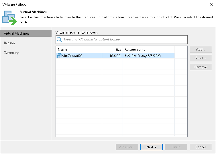 Select workloads Step 2. Select VMs