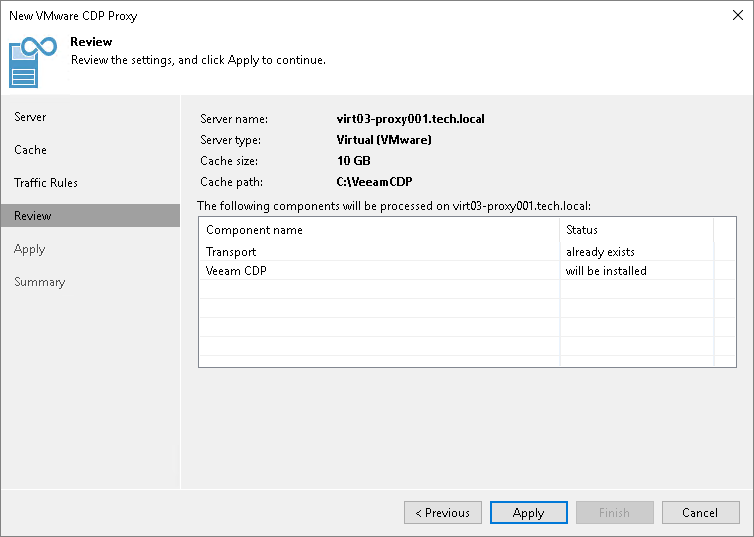 Step 5. Review Settings and Install Components