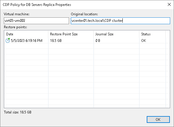 Viewing Replica Properties