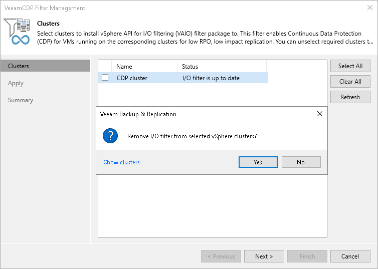 Updating and Uninstalling I/O Filter