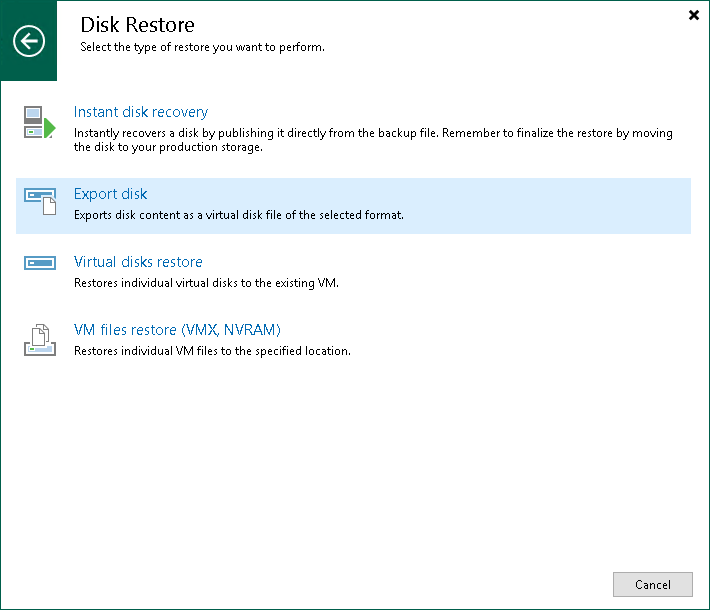 Step 1. Launch Export Disk Wizard