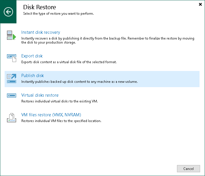 Launch disk publishing