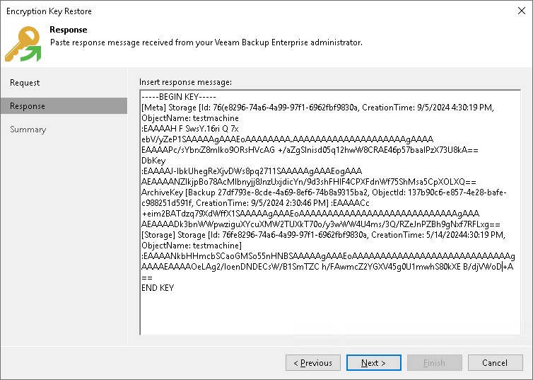 Step 3. Complete Key Restore Process