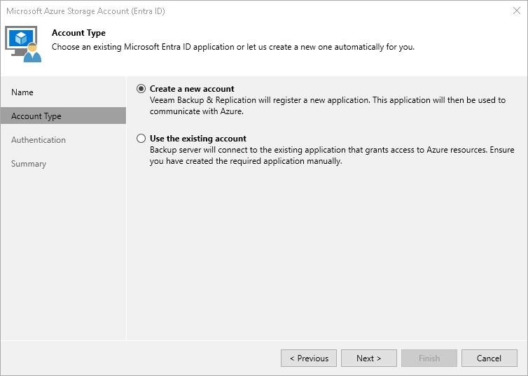 Step 3. Select Account Type