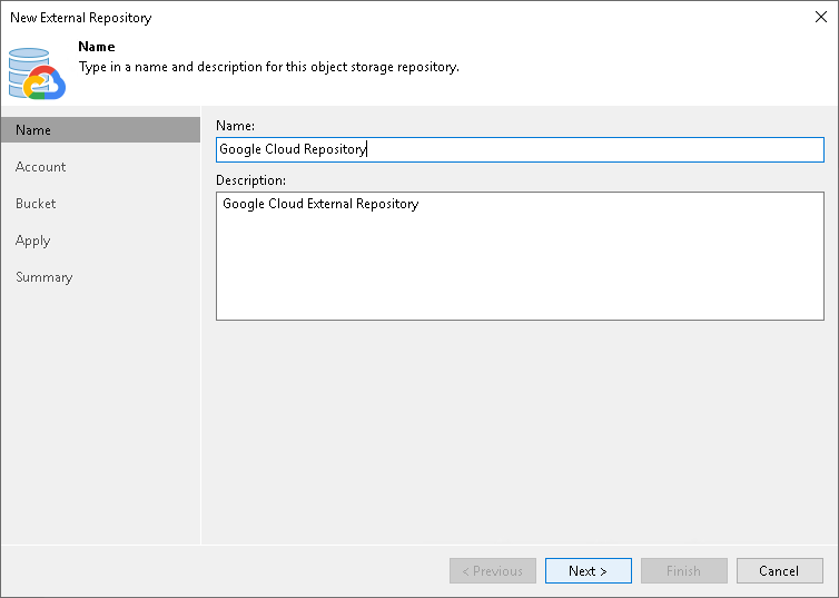 Step 2. Specify External Repository Name