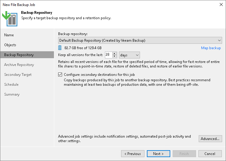 Specify Backup Repository Settings Step 4. Specify Backup Repository Settings